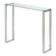 thumbnail image 1 of Plata Import Modern Narrow Clear Glass Console Table with Chrome Legs 36", 1 of 3