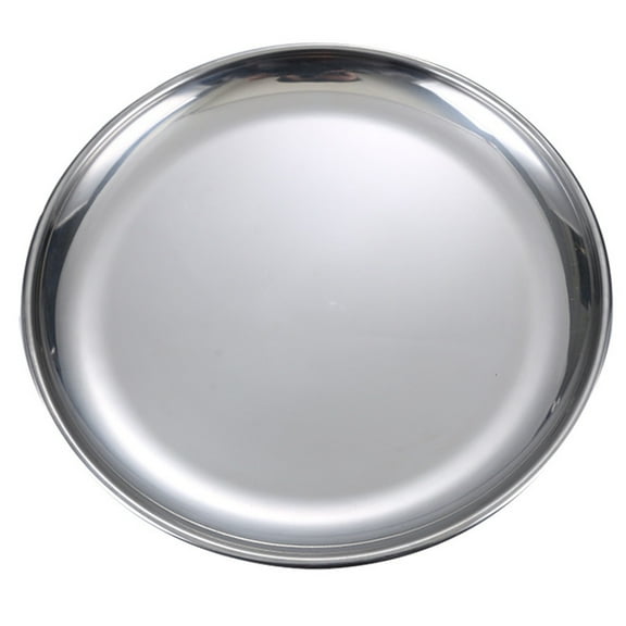 Plate*1 Clearance! Decorative Tray Small 7.8Inch Stainless Storage Organizer Vanity Trays Plate for Jewelry Cosmetics Coffee Tea Candle Bathroom Plate Kitchen Tableware