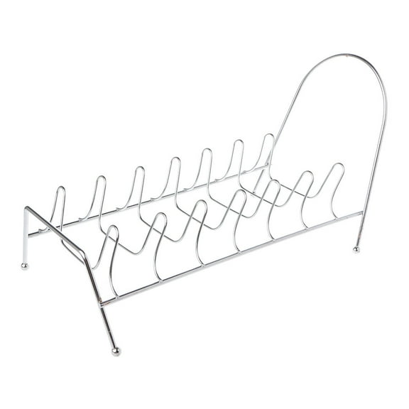 Plate 8 Slots Chrome Plated Dish Racks Countertop Drying Stand