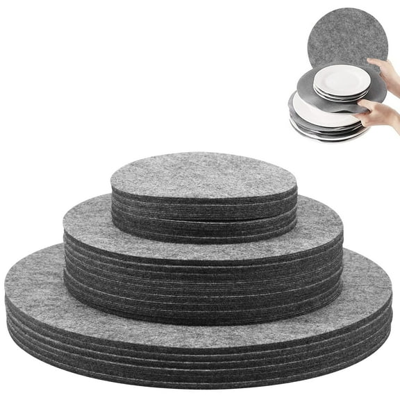 Plate China Storage Dividers,84 Pieces with 3 Different Sizes Premium Felt Plate Dividers Round China Dish Protectors for Porcelain Cookware Protecting and Stacking