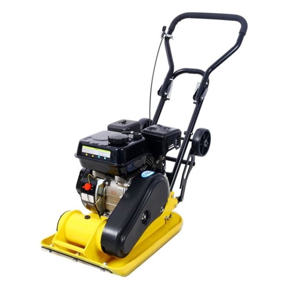 Plate Compactor 7.0HP 5500VPM Powered - 20x14 Inch Compaction Plate with Wheel & EPA Compliance - Soil Compactor for Construction, Landscaping, Pavers