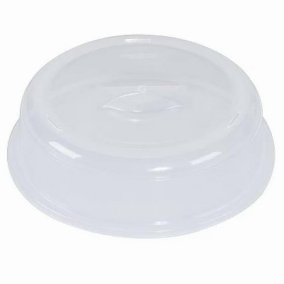 Plate Cover: Clear Microwave Oven Lid, Dishwasher-Safe, 10.5" Diameter, Polypropylene