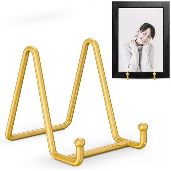 Plate Display Stand - 3 Inch Holder + Frame for Picture, Decorative Plate, Photo Easel, Tabletop Art ( 2 )