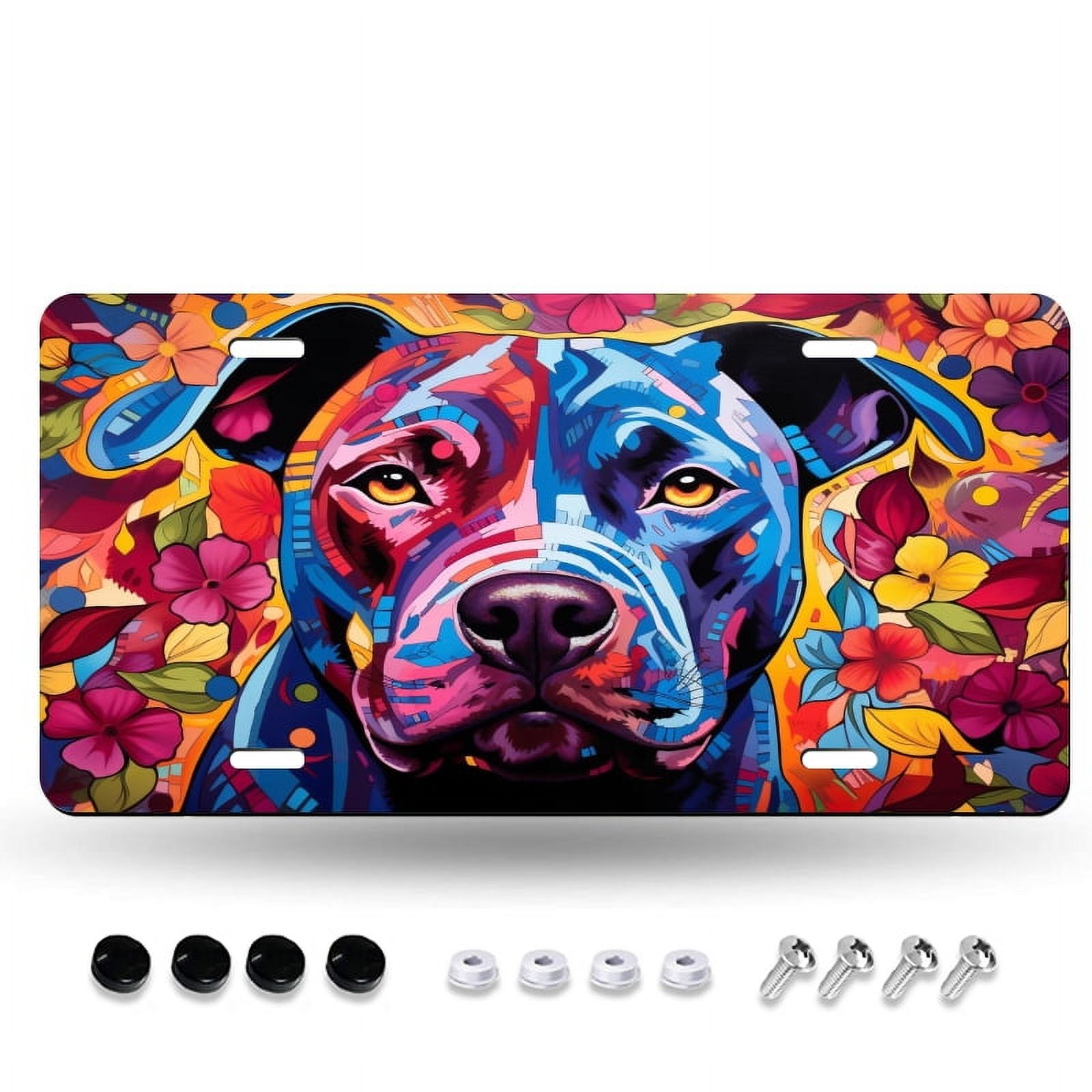 212 Main LPO2498 6 x 12 in. I Love My Pitbull Chrome License Plate
