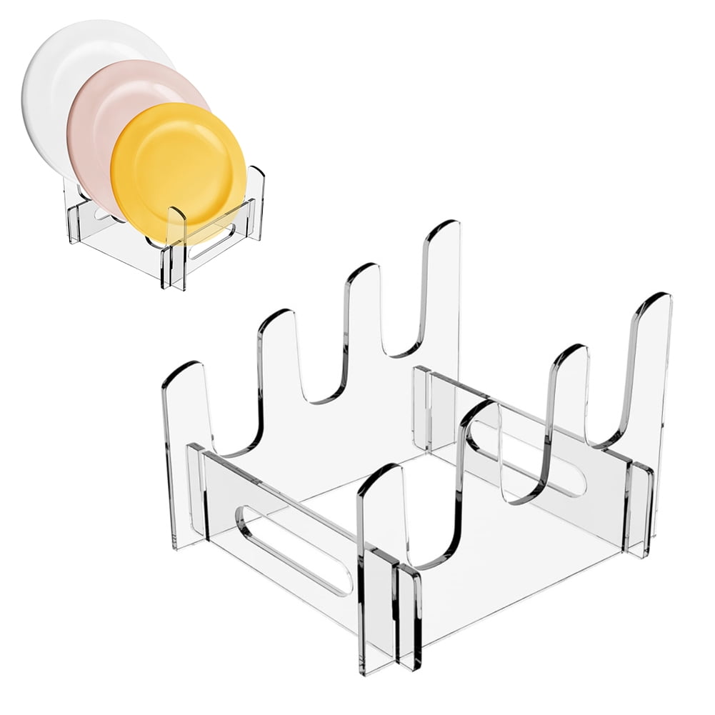 Plate Holder Organizer Upright Cabinet Dish Drying Racks Organizers ...