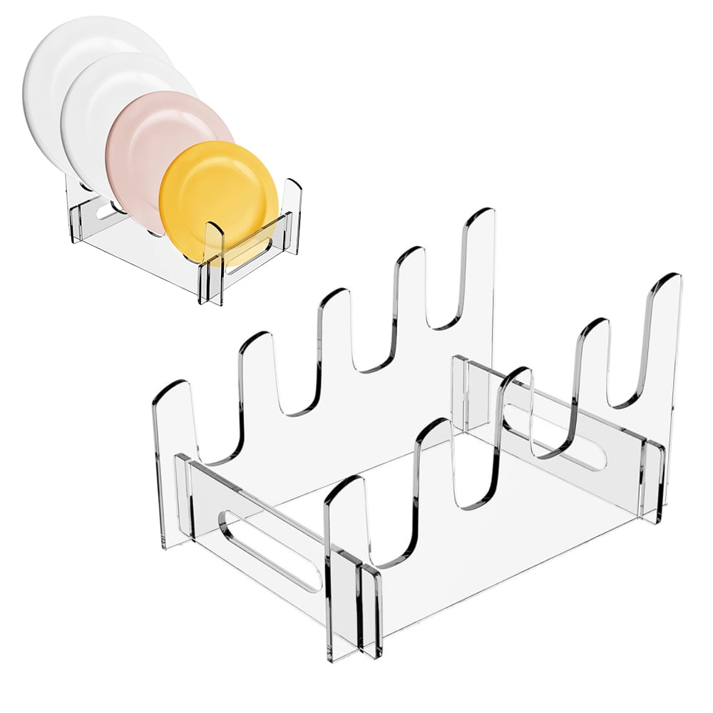Plate Holder Organizer Upright Cabinet Dish Drying Racks Organizers ...