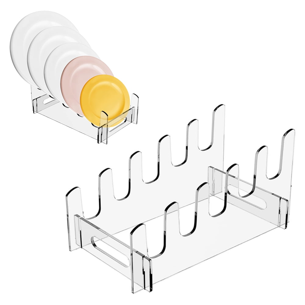 Plate Holder Organizer Upright Cabinet Dish Drying Racks Organizers ...