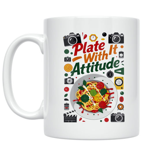Plate It With Attitude - Food Blogger - 11 oz Ceramic Coffee Mug