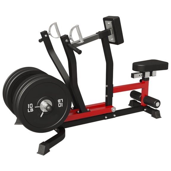 Plate Loaded Seated Row Machine 400Lb Capacity | Seated Row Machine with Plate Loaded Arms | Adjustable Back Workout Equipment with Independent Arms, Multi-Grip Positions