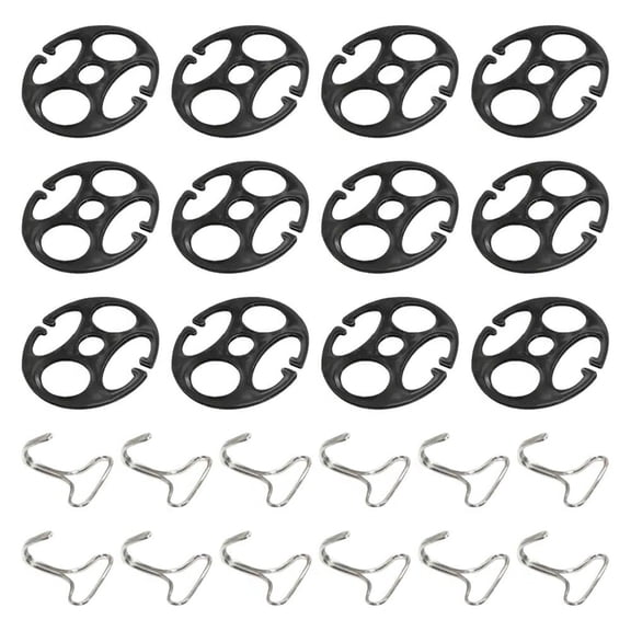 Plate Metal Hooks Set Easy Installation Include 12pcs Chuck and 12pcs Hook Locking Clip for Reinforce Cushions