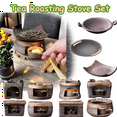 thumbnail image 1 of Plate Olny Ceramic Tea Roasting Stove Set with Candle Warmer, Traditional Tea Aroma Enhancer & Heating Tile for Tea Ceremony Accessories, Ideal for Home Tea Room, Office, Camping & Gifts, AKLJWH, 1 of 8