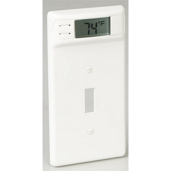 Plate Pals 12100 Digital Thermostat Switch Wall Plate, 1 Gang, White
