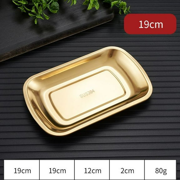 Plate Stainless Steel Tray Bbq Roast Fish Plates Flat Bottom Steaming Dish