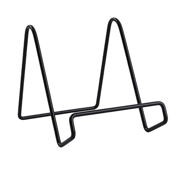Plate Stand for Display, Metal Frame Holder Stand Picture, Plate Holder Pictures Frame Easel Display Stand for Display Photo Frames, Plates, Vinyl Record, Book, Plaque, Sign,Black