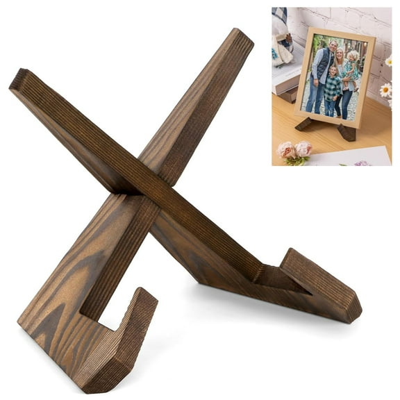 Bowl Stands for Display, 6.5 Inch Plate Holder, Wooden Easel Frame Holder, Display Stand for Large Deep Platters and Dishes