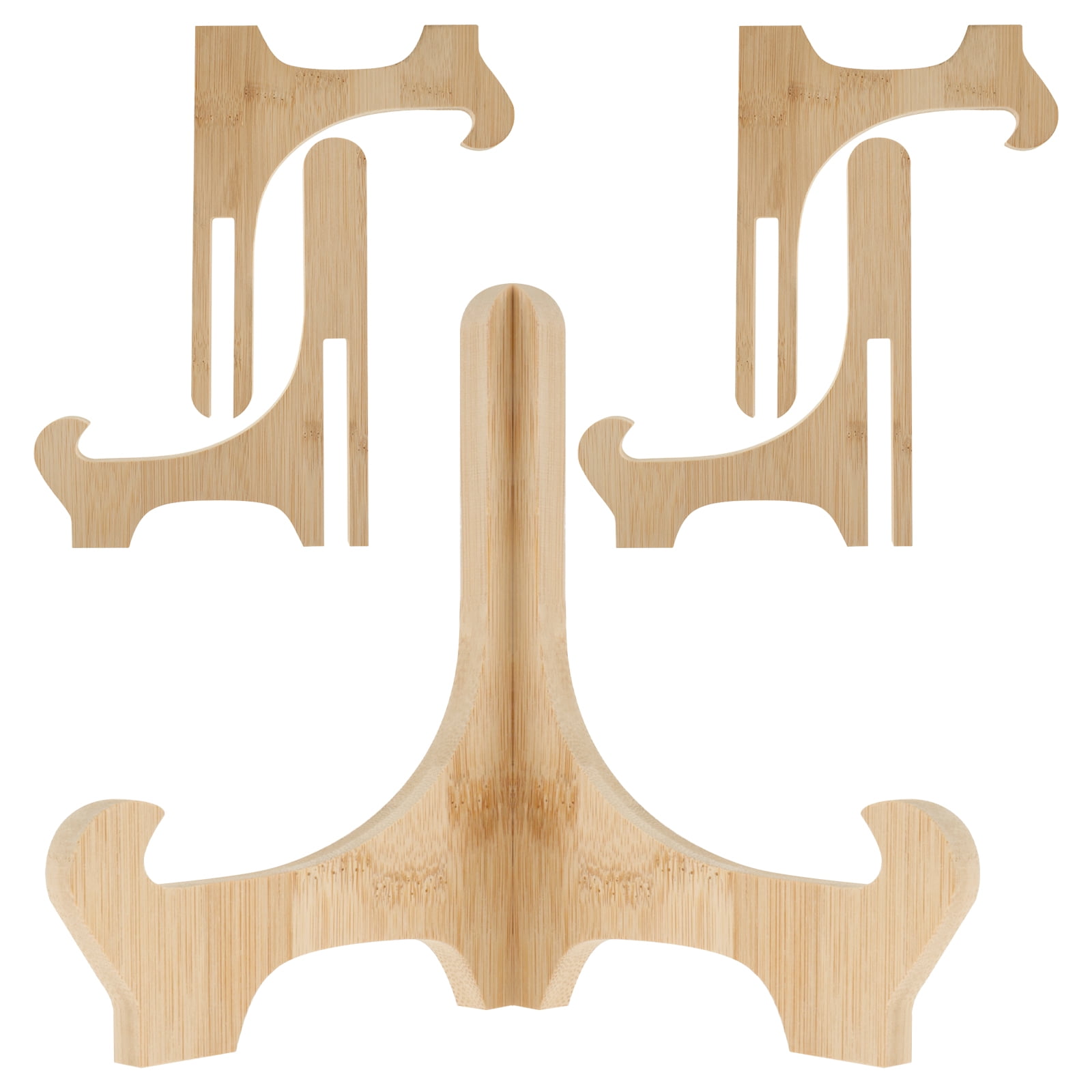 Wooden Plate Stands For Display - 6.5 Inch Holders For Decorative Plates, Photos & Art