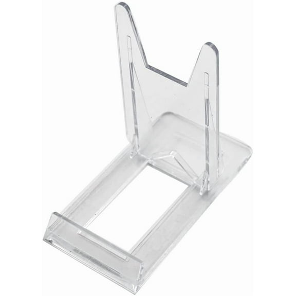 Plate Stands for Display Set of 6, Two Part Adjustable Clear Plastic Display Stand Easel for 5-9 Inch Plates, Bowls, Picture Frames, Books, Comics, Photo, Small Signs and Collectibles