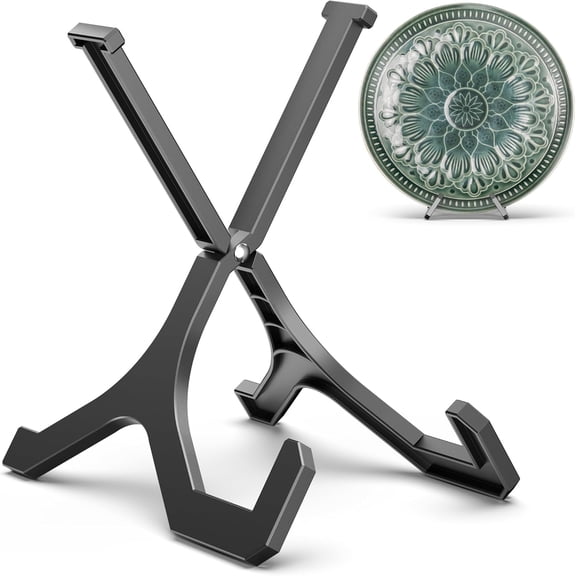 Plate Stands for Display - 6 Inch Plastic Picture Frame Holder Stand, Easel for Book, Photo, Sign, Plaque, Decor (2 Pack)