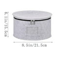 thumbnail image 1 of Plate Storage Case with Lid, Felt China Storage Containers Dinnerware Storage Box with 2 Handles for Storing and Organizing Dinnerware Dishes, 1 of 5
