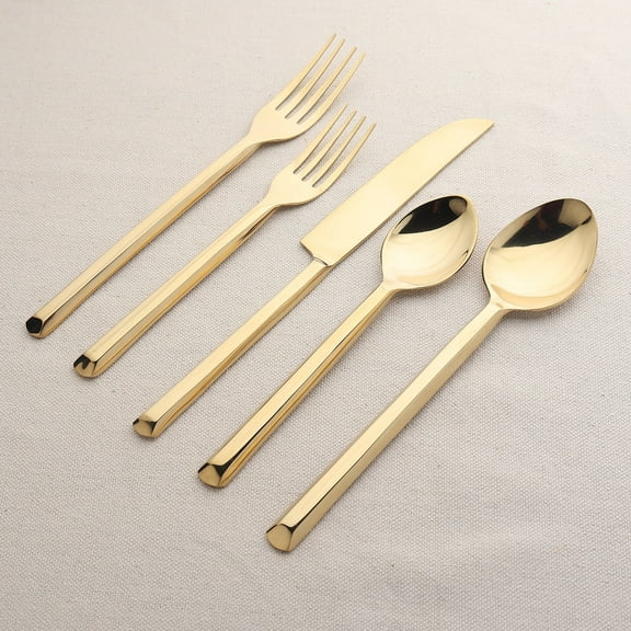 Plateau Gold PVD 5 Pc. Flatware Set