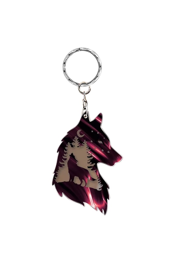 Plateau Wolf Keychain Decoration, Durable and Stylish Metal Design with Intricate Details, Symbolic and Powerful Gift for Wolf Enthusiasts, Ideal for Key Decoration, Office, or Personal Use
