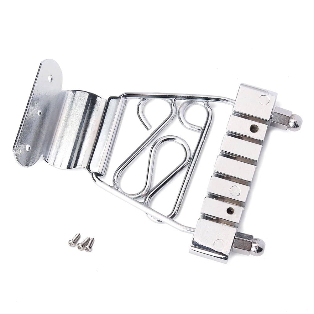 Plated 6 String Trapeze Tailpiece for Archtop Jazz Bass Guitar