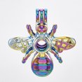 thumbnail image 1 of Plated Alloy Bead Cage Pendants Bee Colorful Hole: 4x4.5mm 36x34x12mm Inner Measure: 8.5mm, 1 of 4