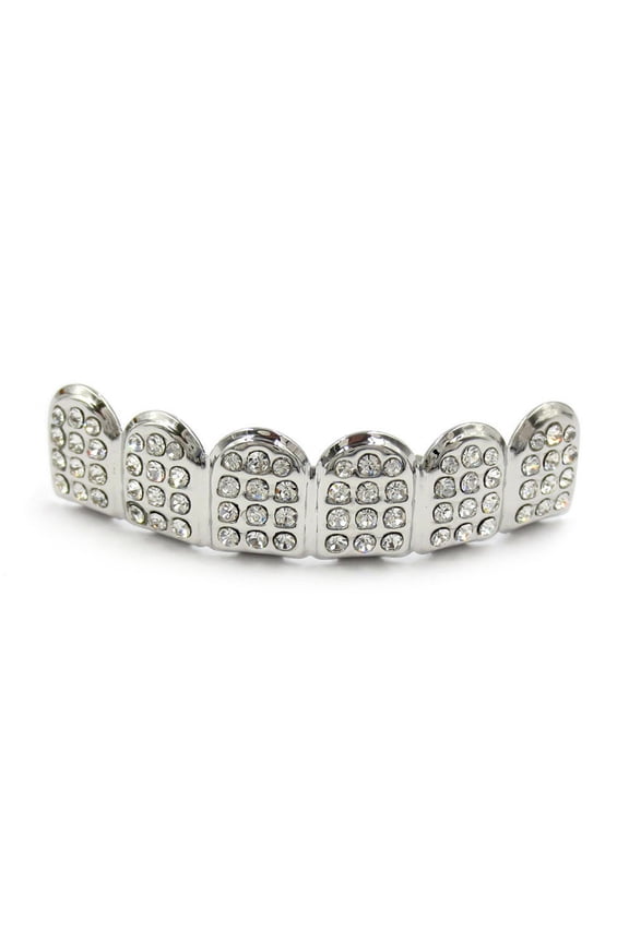 Plated Gold/Silver Teeth with Hip Hop Top & Bottom Face Grills All-match Hip-hop Rapper
