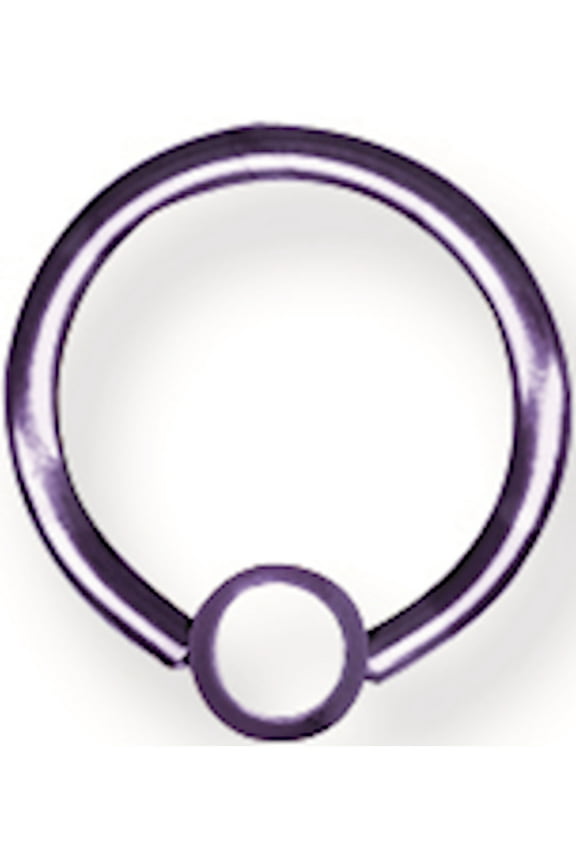 Plated SGSS Captive w Press Fit Gem Ball 16G (1.3mm) 3/8 (10mm) Dia Pl Stainless Steel