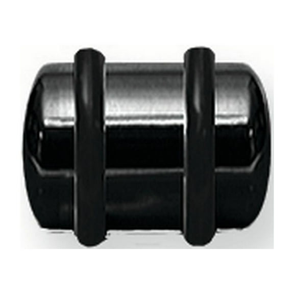 Plated SGSS Plug w Rounded Ends 00G (9.246mm) 1/2 (13mm) long Black (ZR