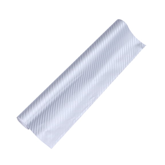 Plated Silver Carbon Fiber Wrap Film Roll Self Adhesive Waterproof Car Wrap Decals for Vehicle Decor