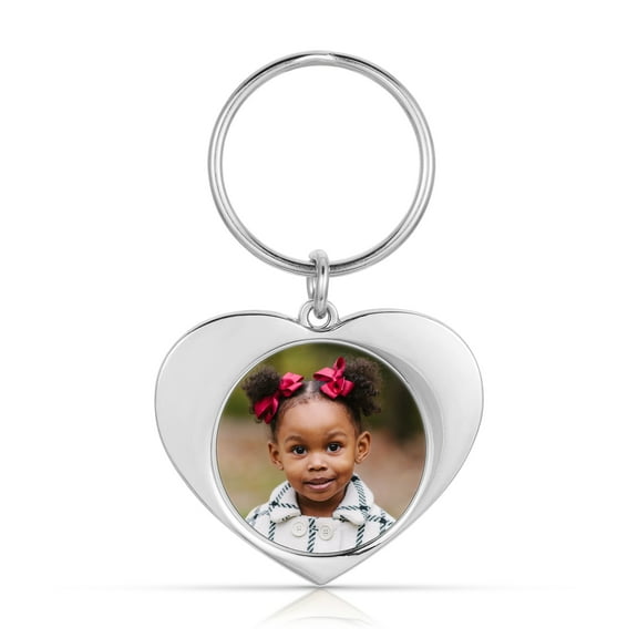 Plated Silver Heart Keychain