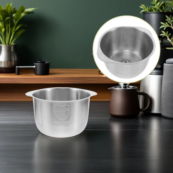 Plated Silver Stainless Steel Blender Bowl Replacement for Mixer with Heat Resistant Design