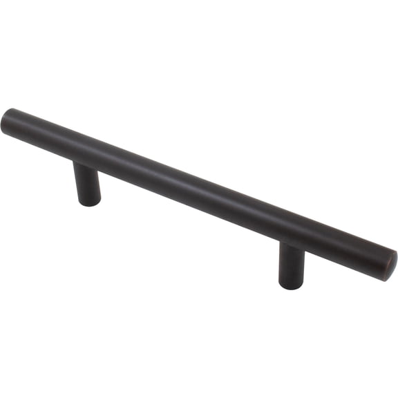 Plated Steel Bar Pull with Rounded Ends, 96 Millimeters, Vintage Bronze by Stone Harbor Hardware