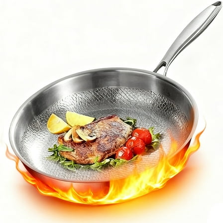 Titanium Pan with Lid, Pure Titanium Nutri-Pan, Titaniums Hammered Pans Pro, Multifunctional Ultra-Durable Frying Nonstick Pans, Dishwasher-Friendly