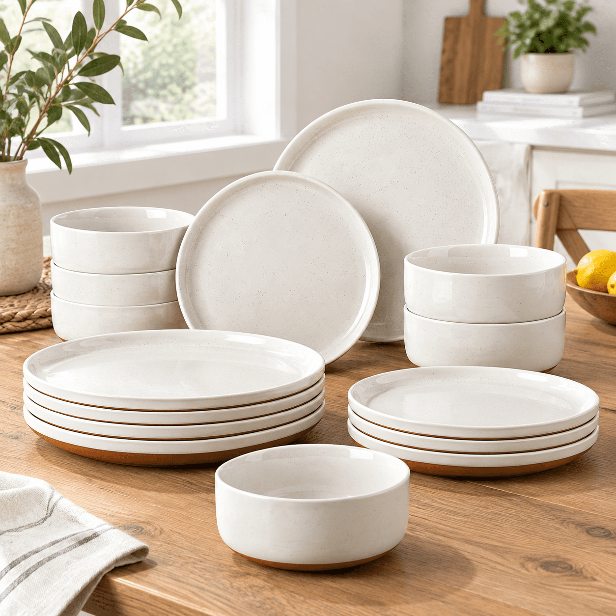 Plates And Sets 18 Pieces Modern Ceramic Dinnerware Set For 6 Kitchen ...