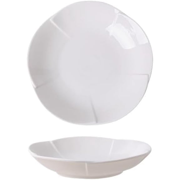 Plates Floral Pattern Plates, Creative Deep Plates for Home, Restaurant Tableware, Ceramic Soup Plates Dishes(Small)