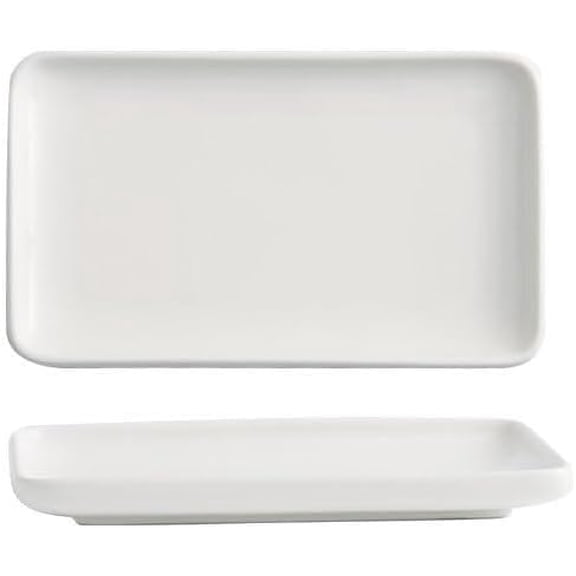 Plates Household Ceramic Steak Plate, Western Dinner Plate, Creative Ceramic Rectangular Plate Dishes(Small)