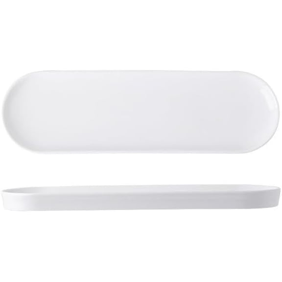 Plates Long, Creative Sushi Plate, Breakfast Plate, Household and Commercial Ceramic Dinner Plate, Hotel Tableware, Japanese Sashimi Long Plate Dishes(Small)