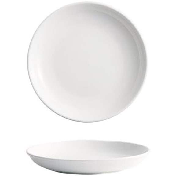 Plates Round Shallow Plates for Home Use, Creative Deep Plates, Soup Plates, Cold Dish Plates Dishes(Small)