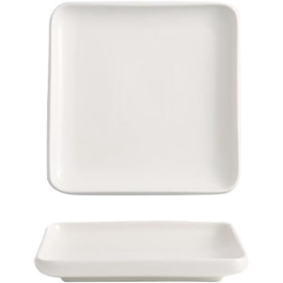 Plates Square Ceramic Dinnerware Plate for Home Use, Creative Dish Plate, Breakfast Plate, Restaurant-grade Steak Plate. Dishes(Medium)