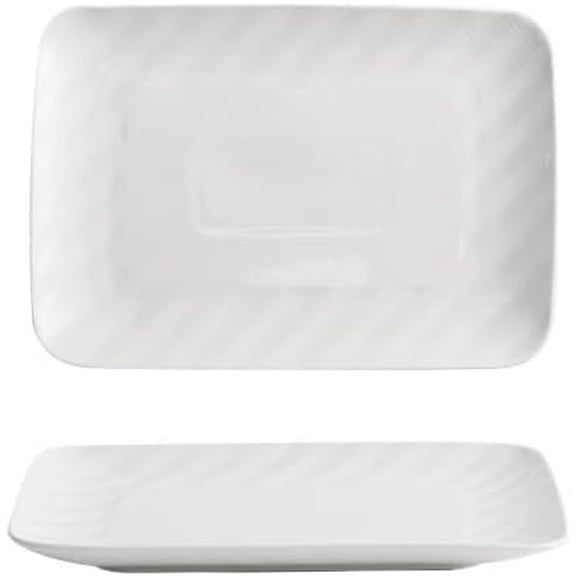 Plates Steak Plates, Western-style Ceramic Plates, Rectangular Plates for Cold Dishes Dishes(Medium)