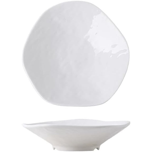 Plates Stemmed Plates, Home Tableware, Chinese Salad Plates, Stone-Patterned Ceramic Dishes Dishes(Small)