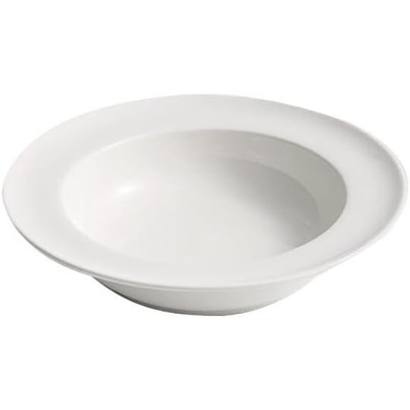 Plates Western-style Tableware White Plates, Ceramic Salad Bowls, Pasta Plates for Western Restaurants. Dishes(Medium)
