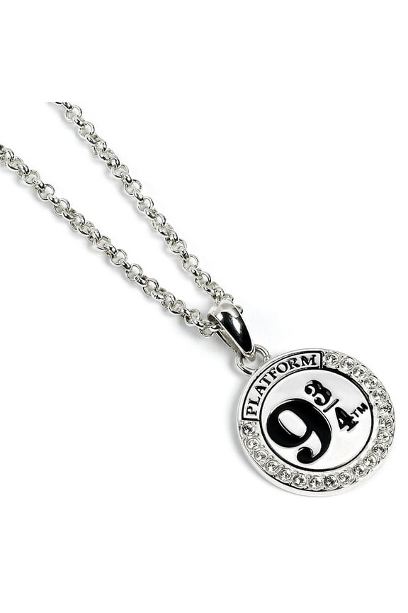 Platform 9 3/4 Harry Potter Crystal Necklace in Sterling Silver