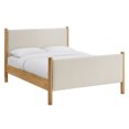 thumbnail image 1 of Platform Bed Frame, Full, Ivory White, Fabric, Hotel Bedroom, Modern Contemporary, HB38181, 1 of 6