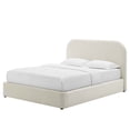 thumbnail image 1 of Platform Bed Frame, Full Size, White, Velvet, Bedroom, Modern Contemporary Boutique HB36804, 1 of 9