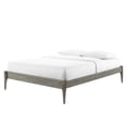 thumbnail image 1 of Platform Bed Frame, Full Size, Wood, Grey Gray, Modern Contemporary Urban Design, Bedroom Master Guest Suite, 1 of 7