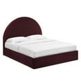 thumbnail image 1 of Platform Bed Frame, King, Purple, Velvet, Hotel Bedroom, Modern Contemporary, HB38115, 1 of 9