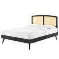 thumbnail image 1 of Platform Bed Frame, King Size, Wood, Black, Modern Contemporary Urban Design, Bedroom Master Guest Suite, 1 of 9